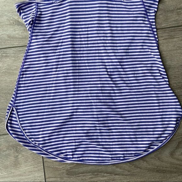 Lululemon What The Sport Singlet in Silver Stripe Iris Flower Pretty  Purple - Picture 12 of 14